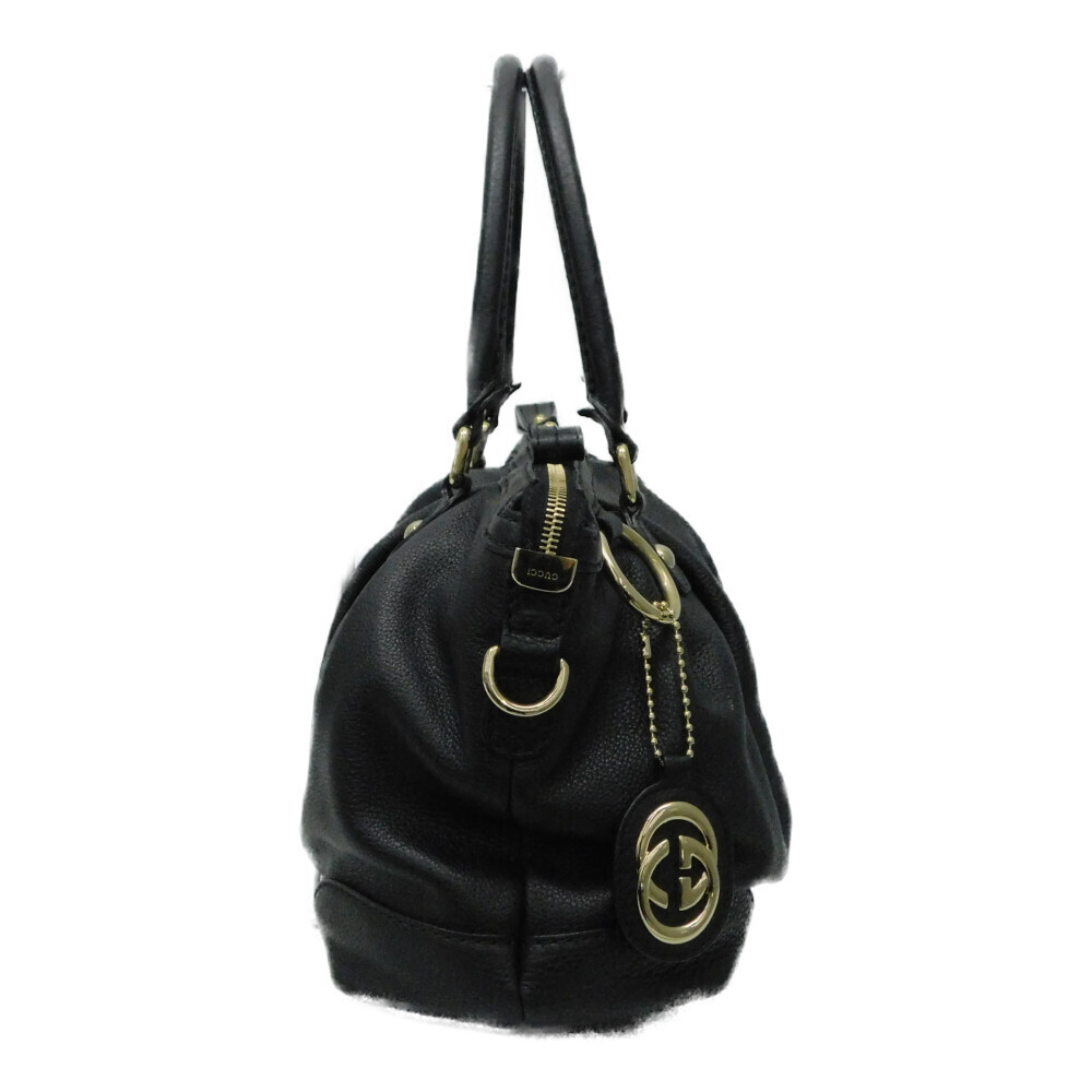 GUCCI Sukey Shoulder Bag Black GG Leather - Picture 4 of 7